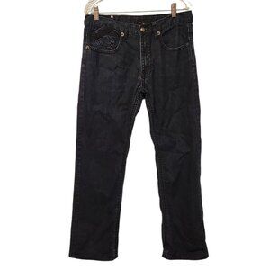 Antique Rivet Jeans Distressed Dark Blue Size Mens 32 x 32 FLAWS